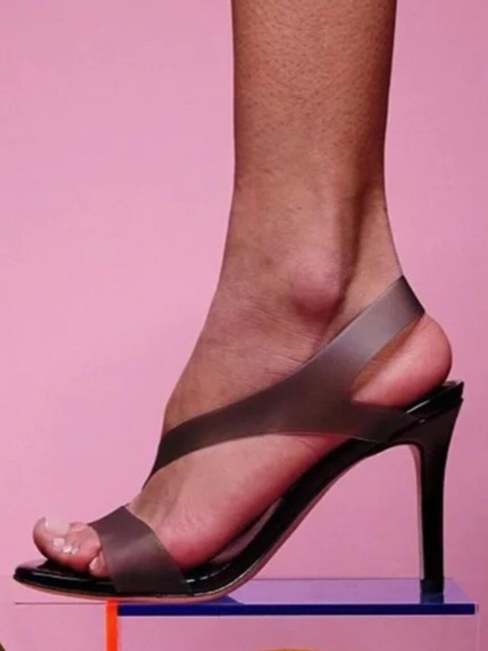 Deltan Tinsley Clear Vinyl Peep Toe Heels👠